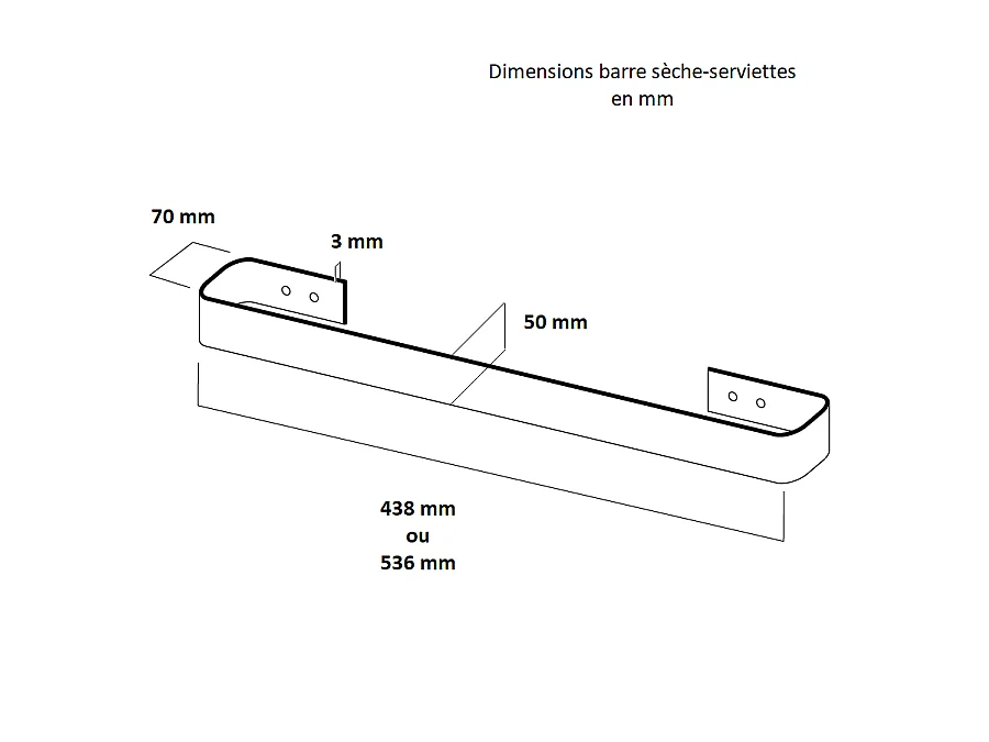 Radiateur sèche-serviettes électrique PIERRE NATURELLE Roche de mer   1200W - 50x200 cm avec 2 barres finition acier inox brossé