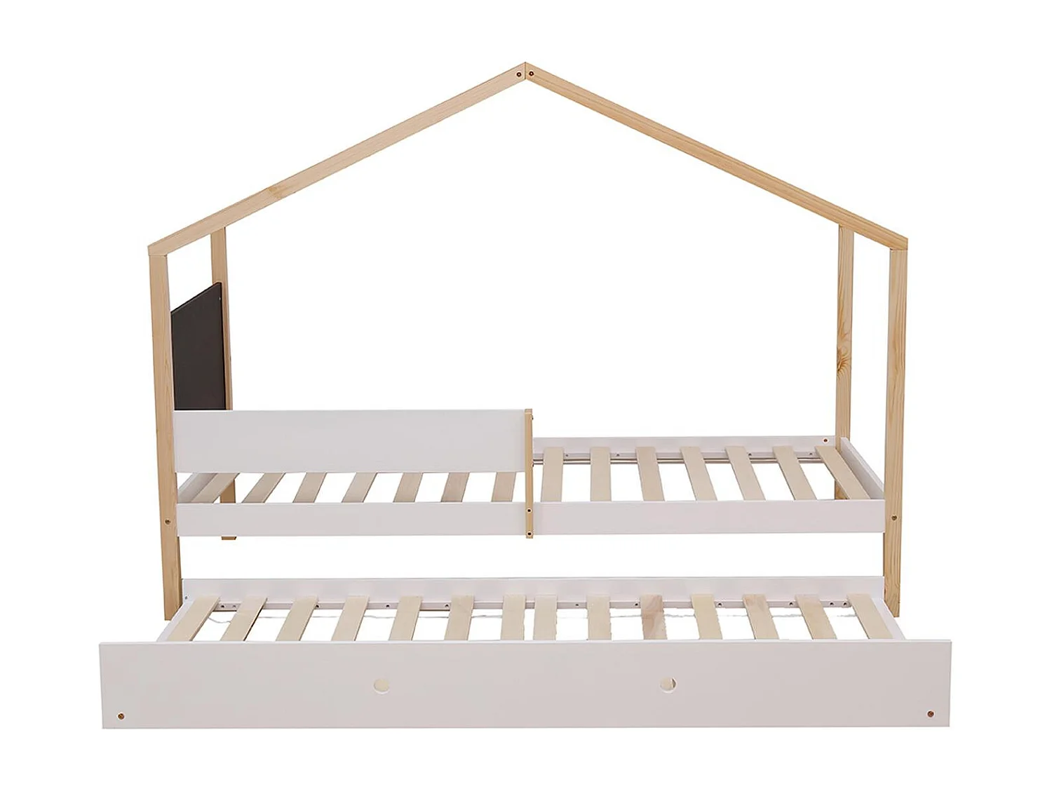 Lit Enfant Cabane & Tiroir "Minette" 90x190cm Blanc