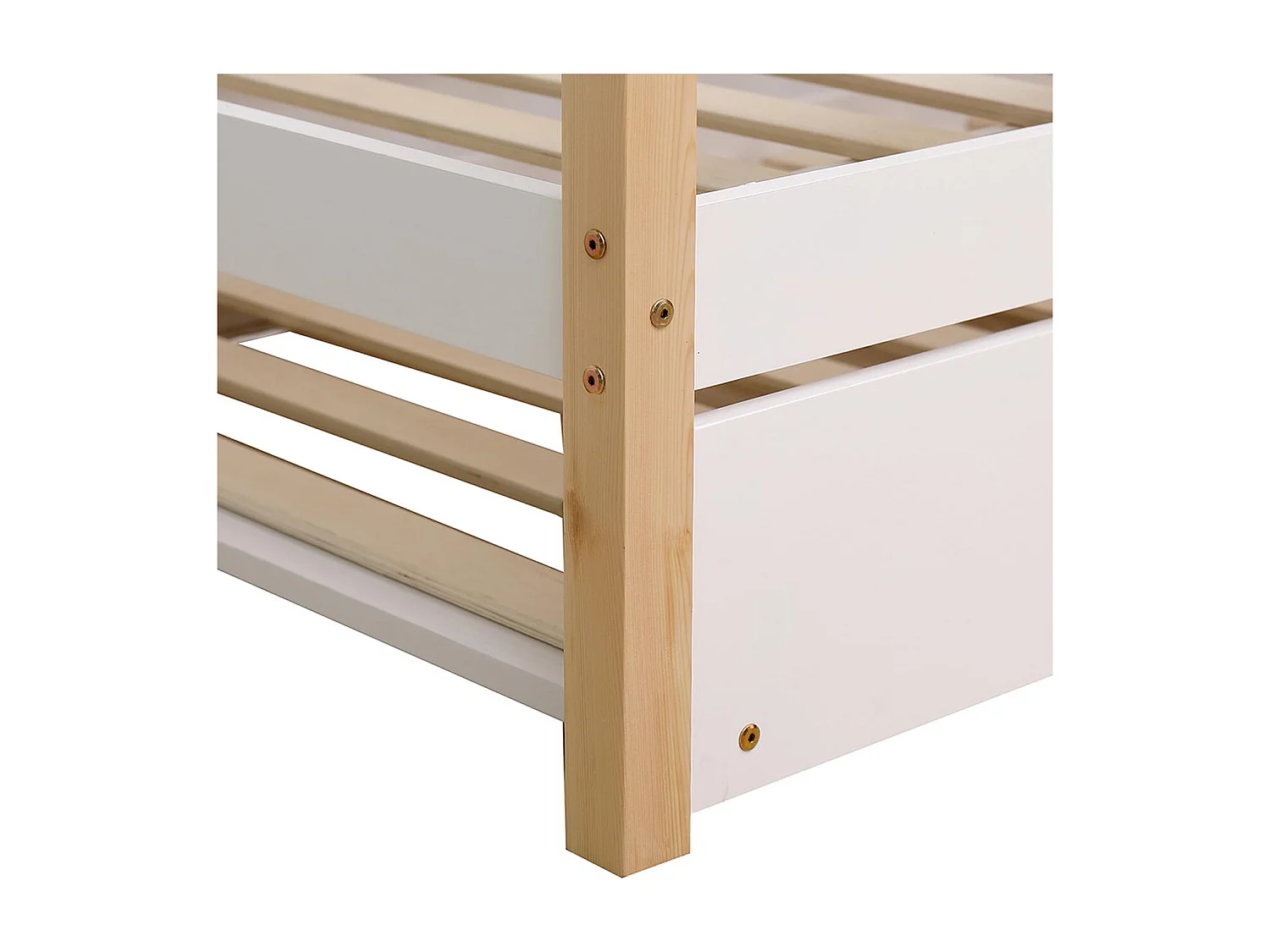 Lit Enfant Cabane & Tiroir "Minette" 90x190cm Blanc