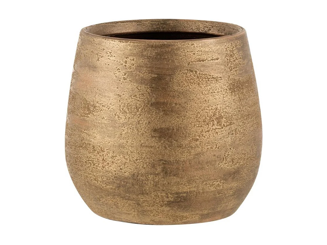 Cache-Pot Déco "Irrégulier Rugueux" 23cm Or