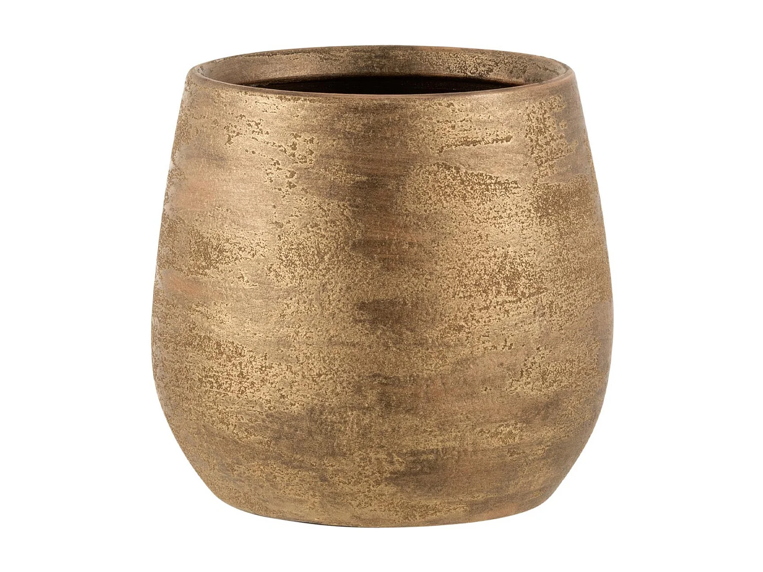 Cache-Pot Déco "Irrégulier Rugueux" 23cm Or