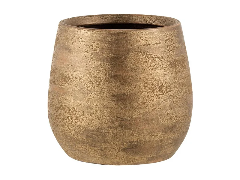 Cache-Pot Déco "Irrégulier Rugueux" 23cm Or