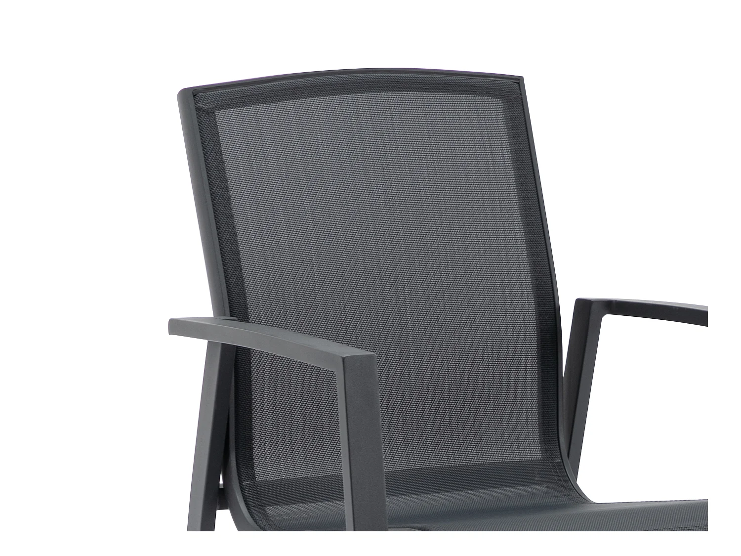 Gartensessel - stapelbar - Aluminium & Textilene - Anthrazit - MILLAU von MYLIA