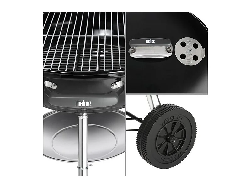 Barbacoa de Carbón Compacta Weber 57cm con Carro - Negro