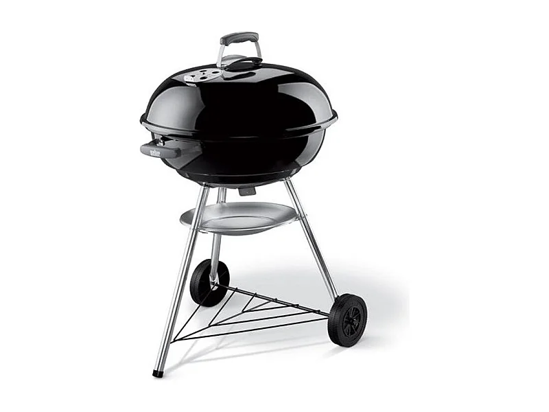 Kompakter Weber Holzkohlegrill 57cm mit Wagen - Schwarz