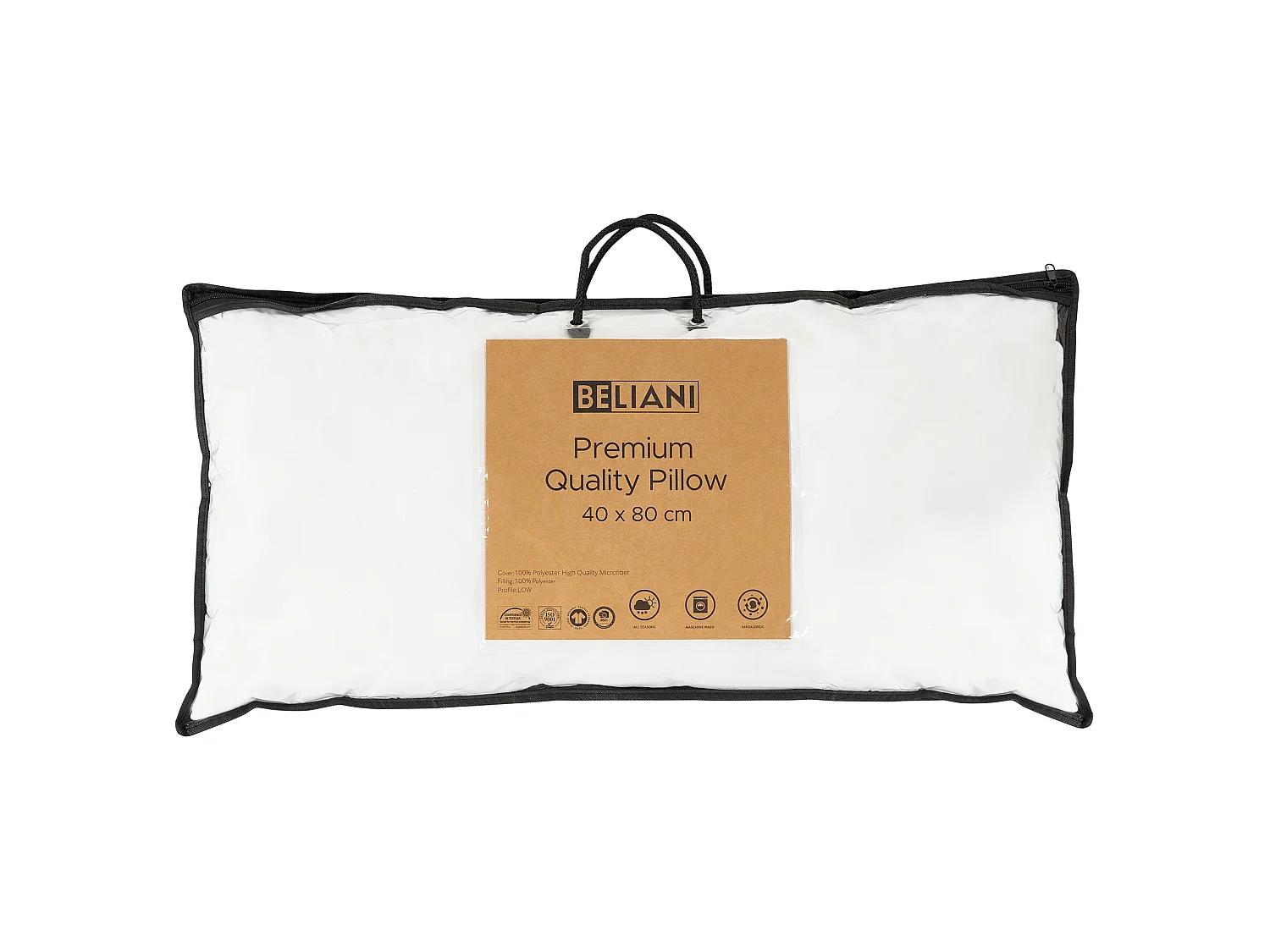 Oreiller ERRIGAL Bas Microfibre 40 x 80 cm Blanc