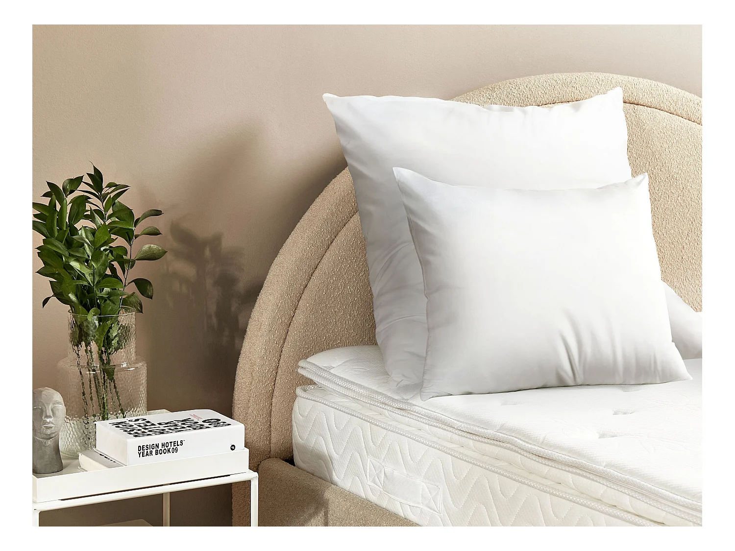 Oreiller ERRIGAL Haut Microfibre 50 x 60 cm Blanc