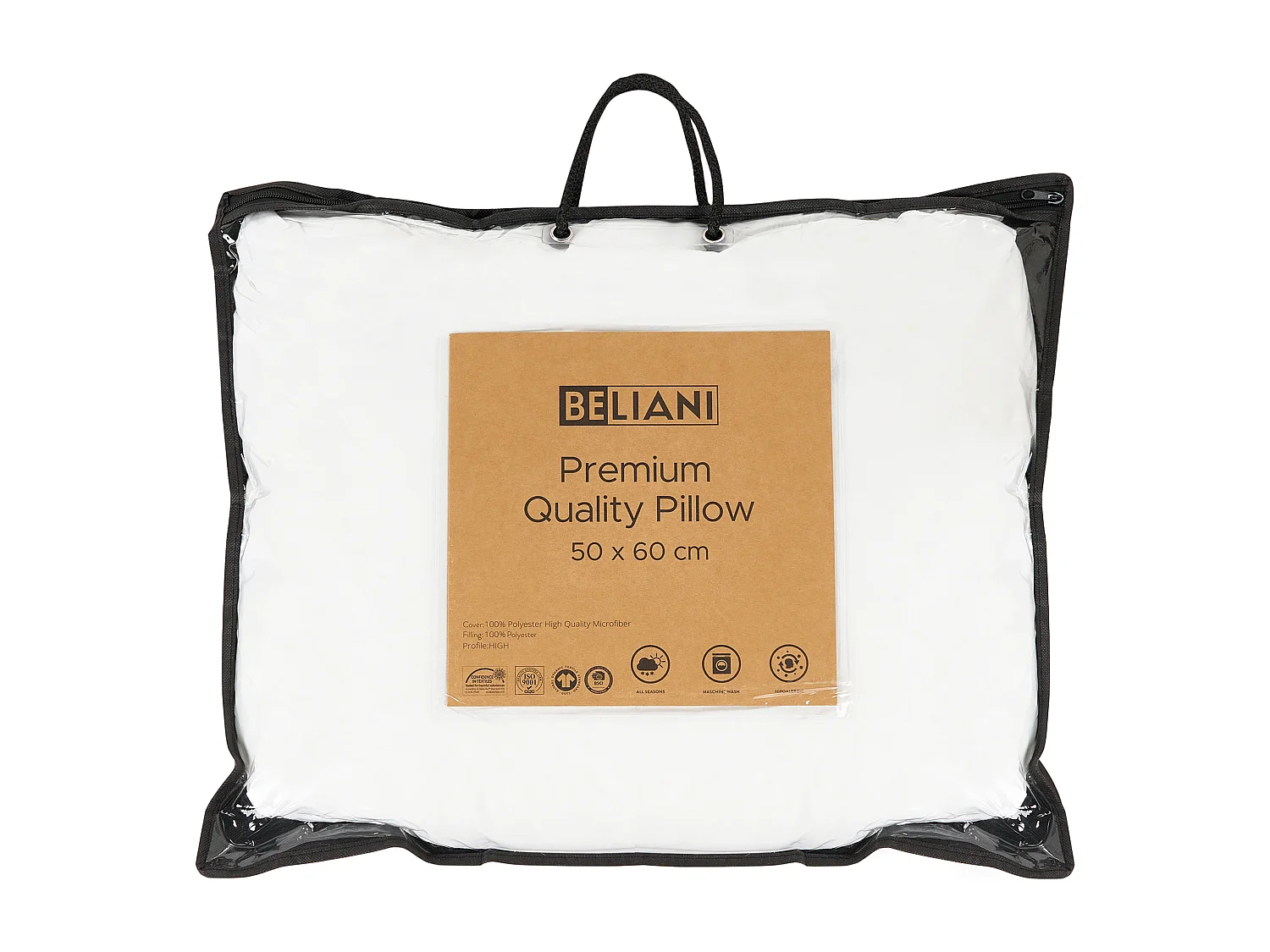 Oreiller ERRIGAL Haut Microfibre 50 x 60 cm Blanc