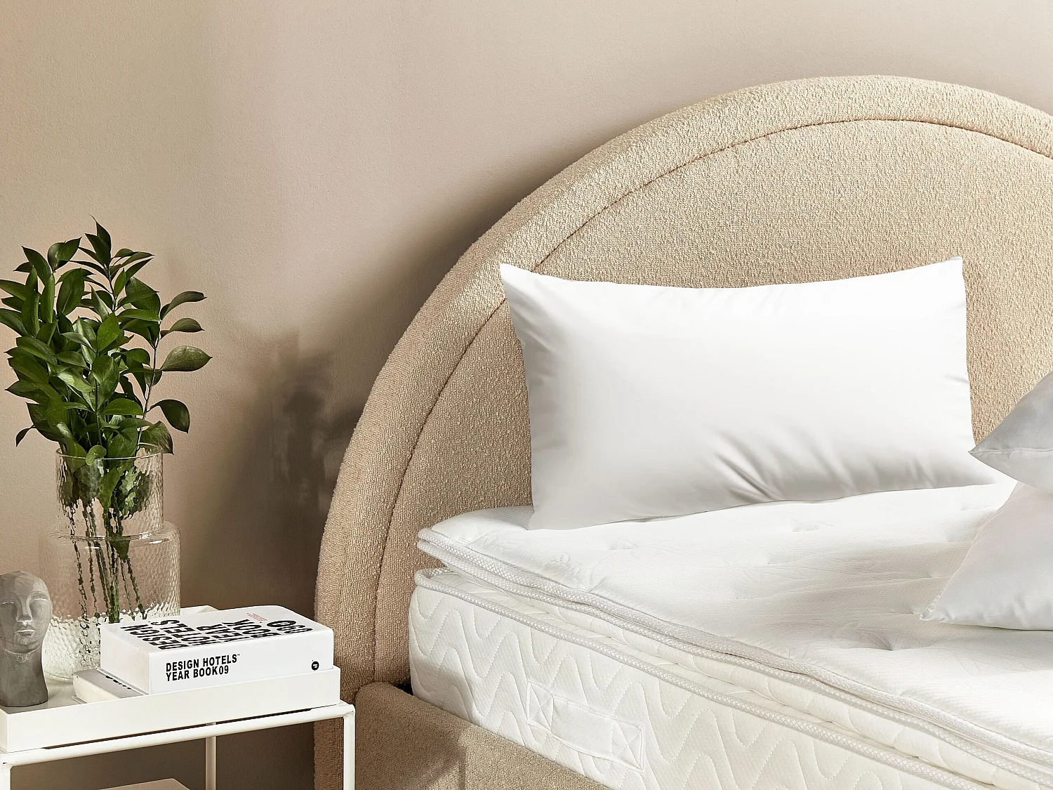 Oreiller ERRIGAL Haut Microfibre 40 x 80 cm Blanc
