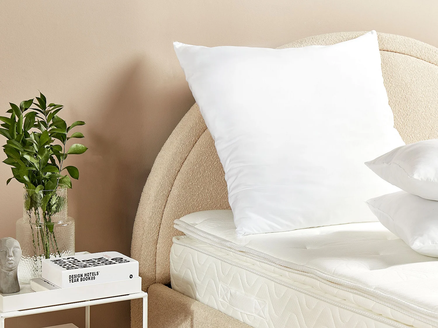 Oreiller ERRIGAL Haut Microfibre 80 x 80 cm Blanc