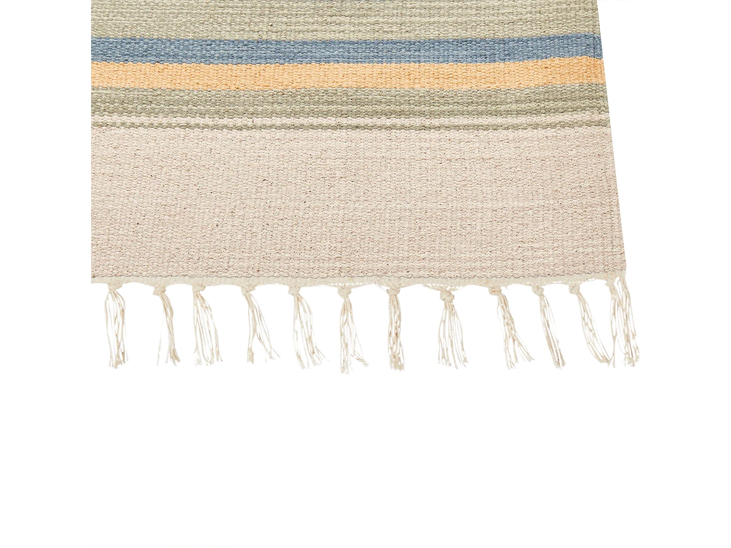 Kelim-Teppich Baumwolle bunt 80 x 150 cm handgewebt geometrisches Muster Aparan