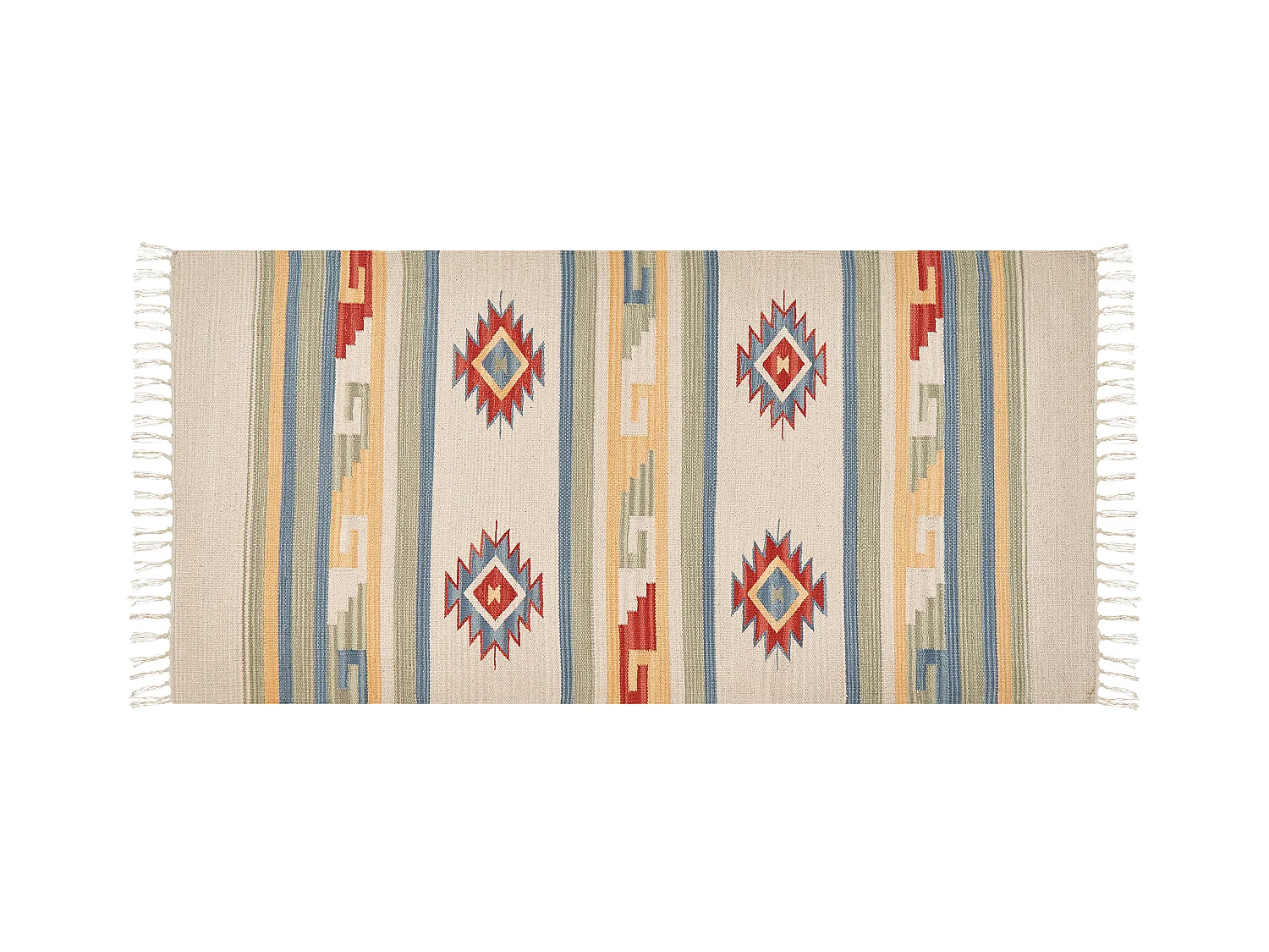 Tapis APARAN Beige 80 x 150 cm Coton Kilim