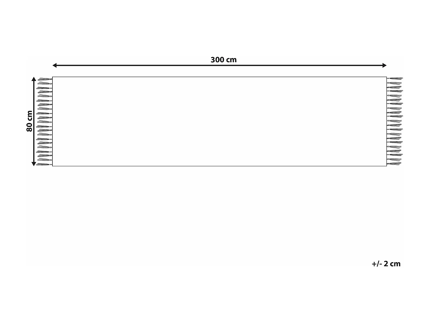 Tapete Kilim em algodão multicolor 80 x 300 cm MARGARA