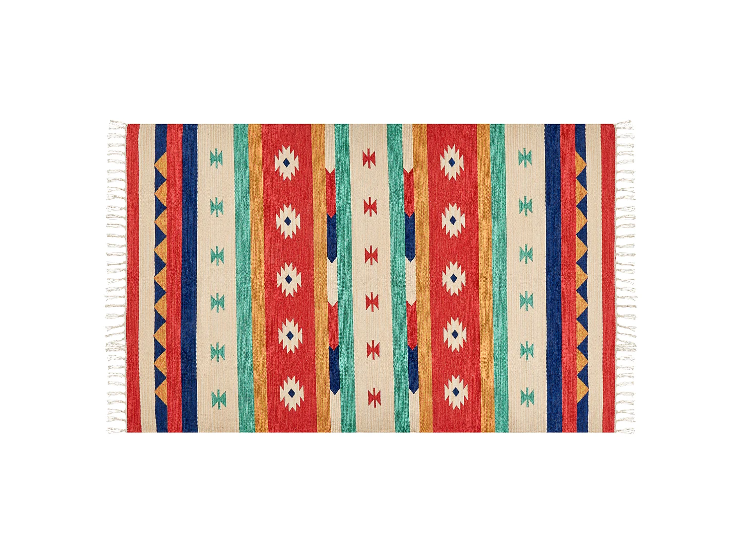 Vloerkleed kelim meerkleurig 140 x 200 cm MARGARA