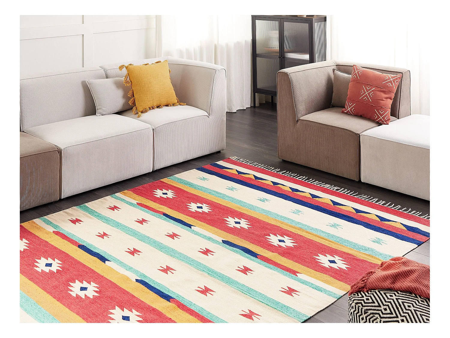 Tapis MARGARA Multicolore 200 x 300 cm Coton Kilim