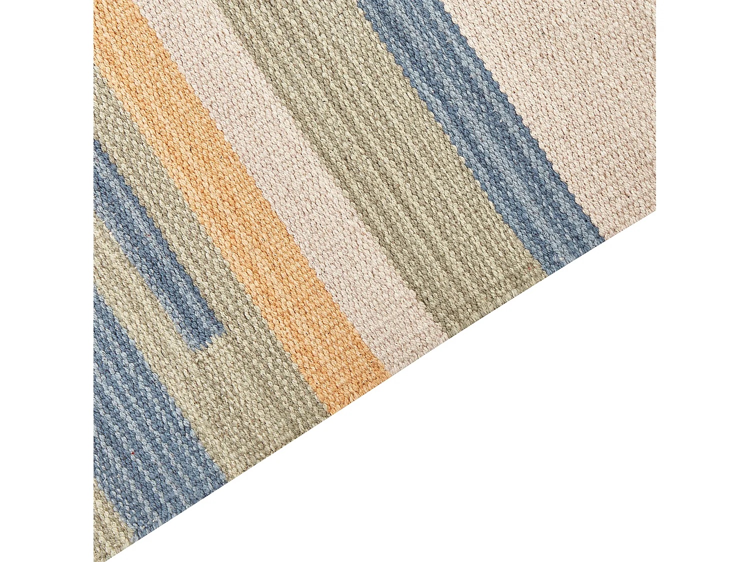 Kelim-Teppich Baumwolle bunt 140 x 200 cm handgewebt geometrisches Muster Aparan