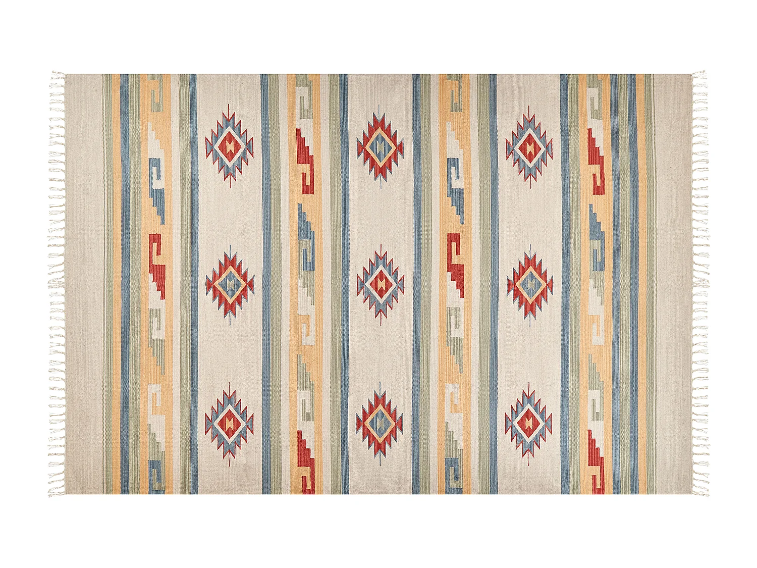 Tapis APARAN Beige 200 x 300 cm Coton Kilim