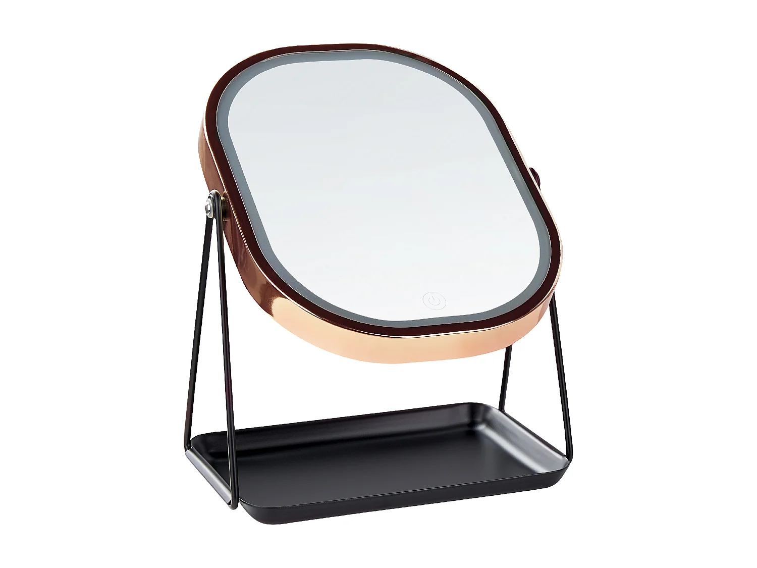 Miroir de table LED DORDOGNE Rose doré