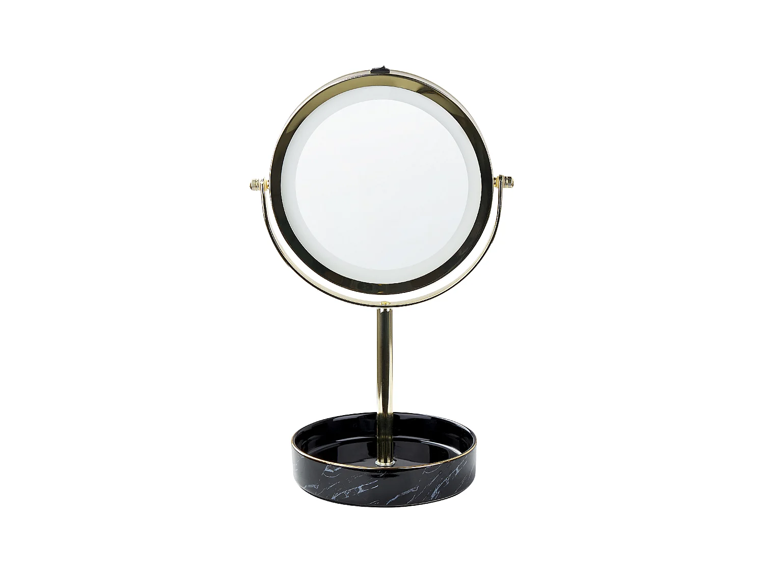 Miroir de table LED SAVOIE Noir/doré