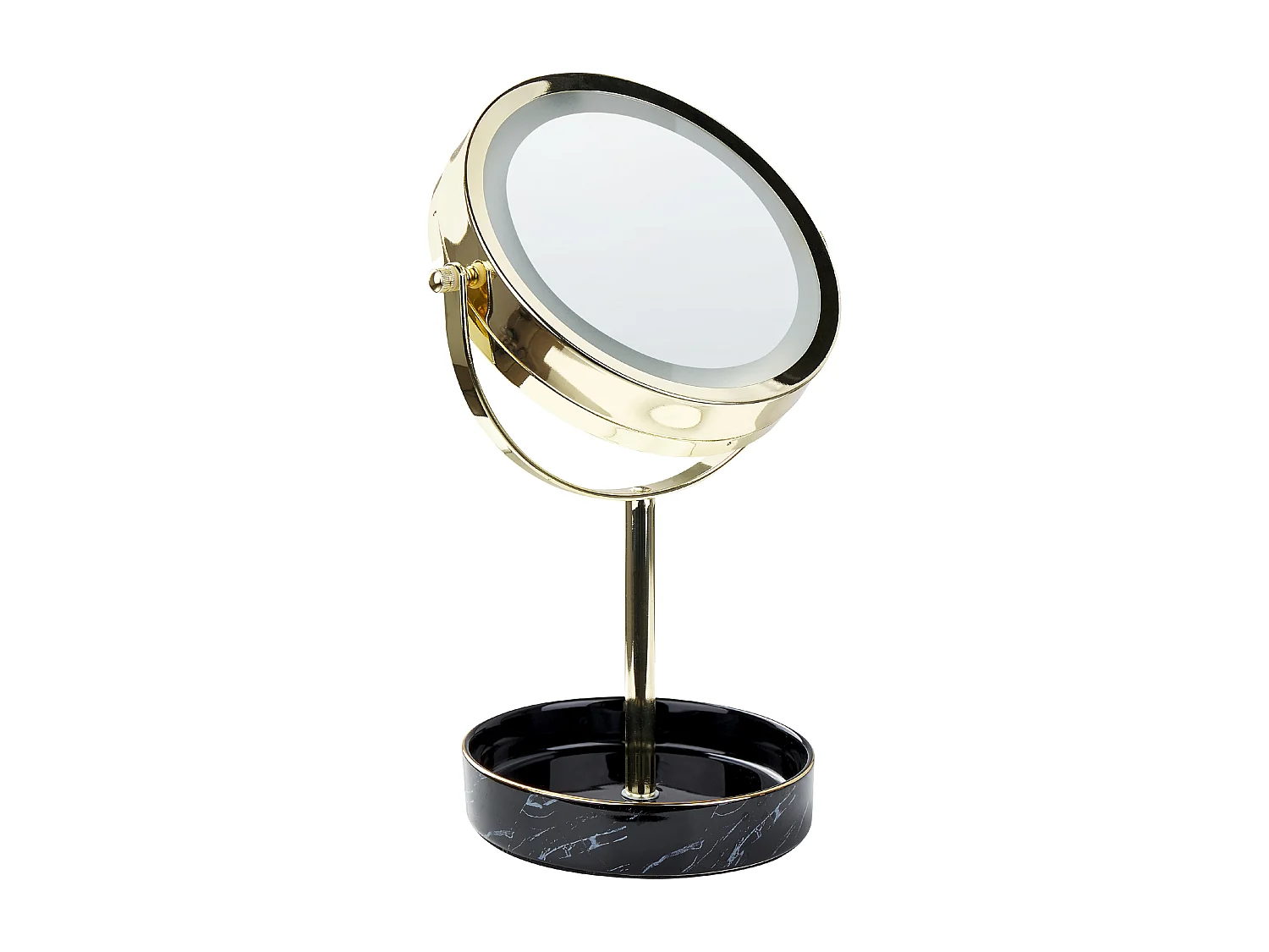 Miroir de table LED SAVOIE Noir/doré