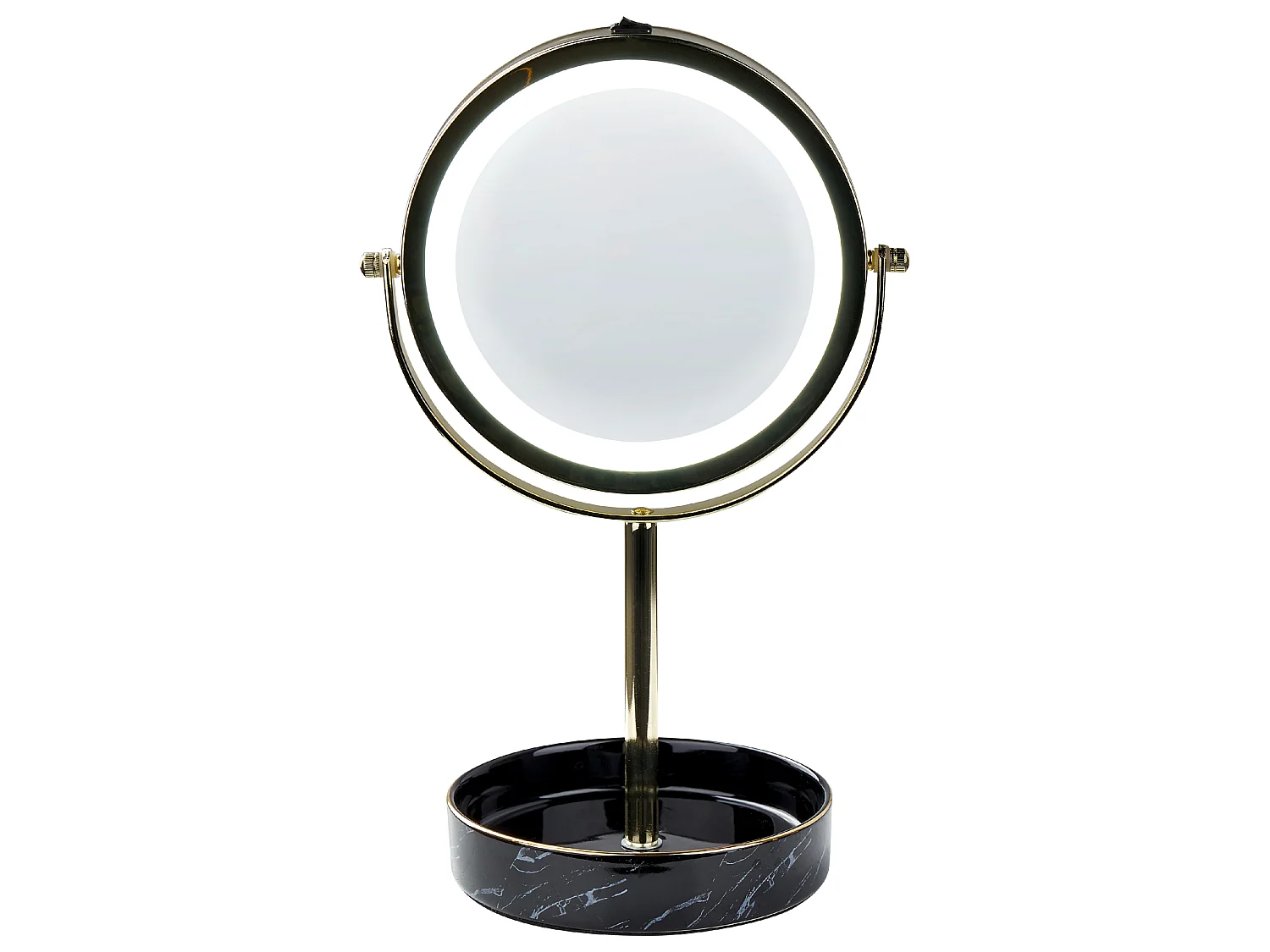 Miroir de table LED SAVOIE Noir/doré