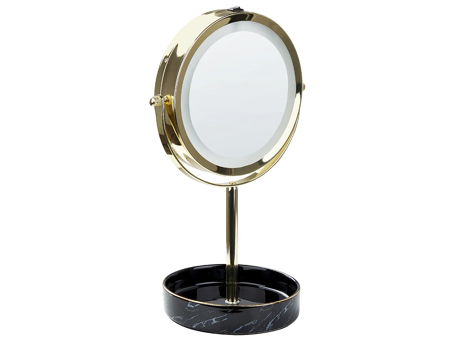 Miroir de table LED SAVOIE Noir/doré