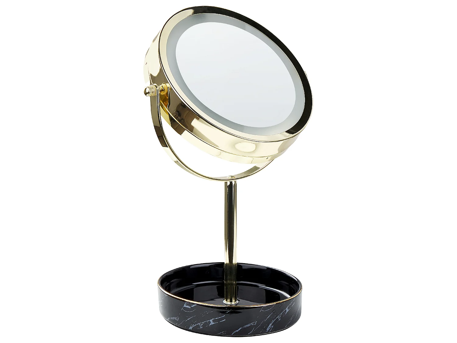 Miroir de table LED SAVOIE Noir/doré