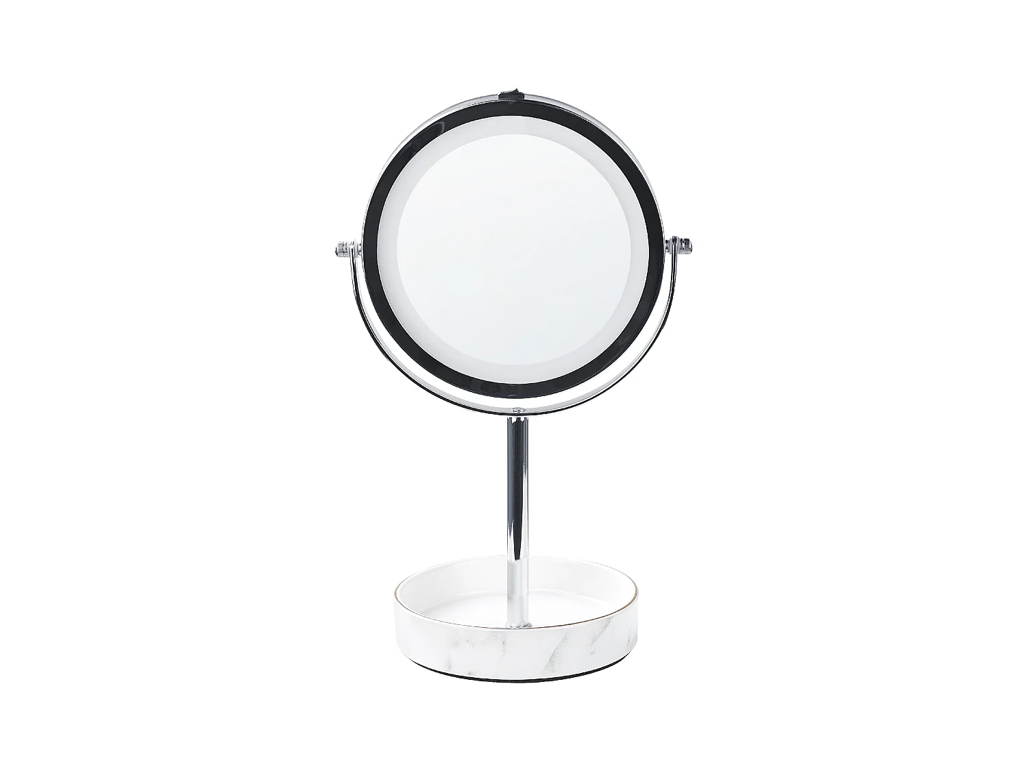 Miroir de table LED SAVOIE Blanc/argenté