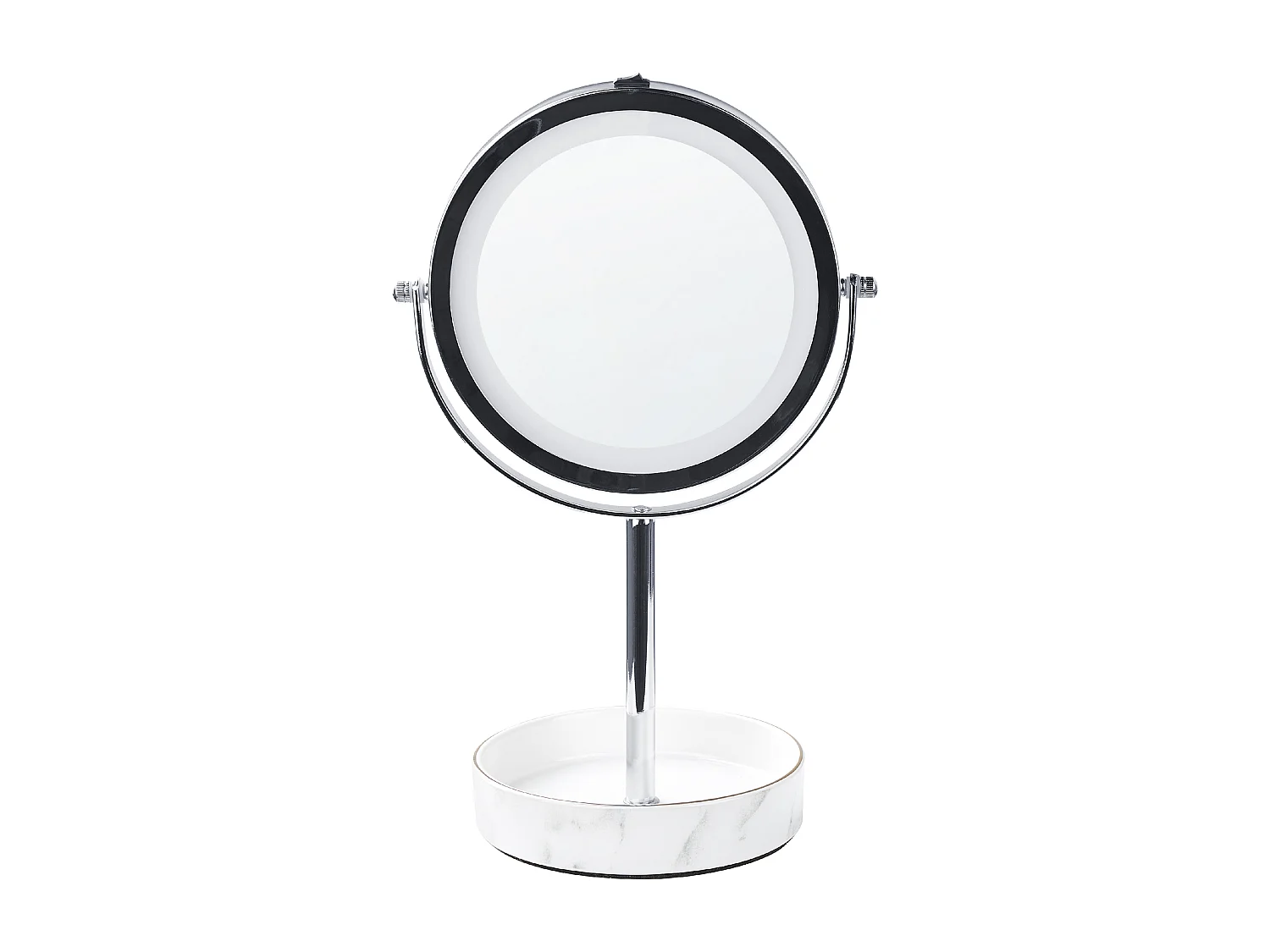 Specchio per make-up LED SAVOIE Bianco/ Argento