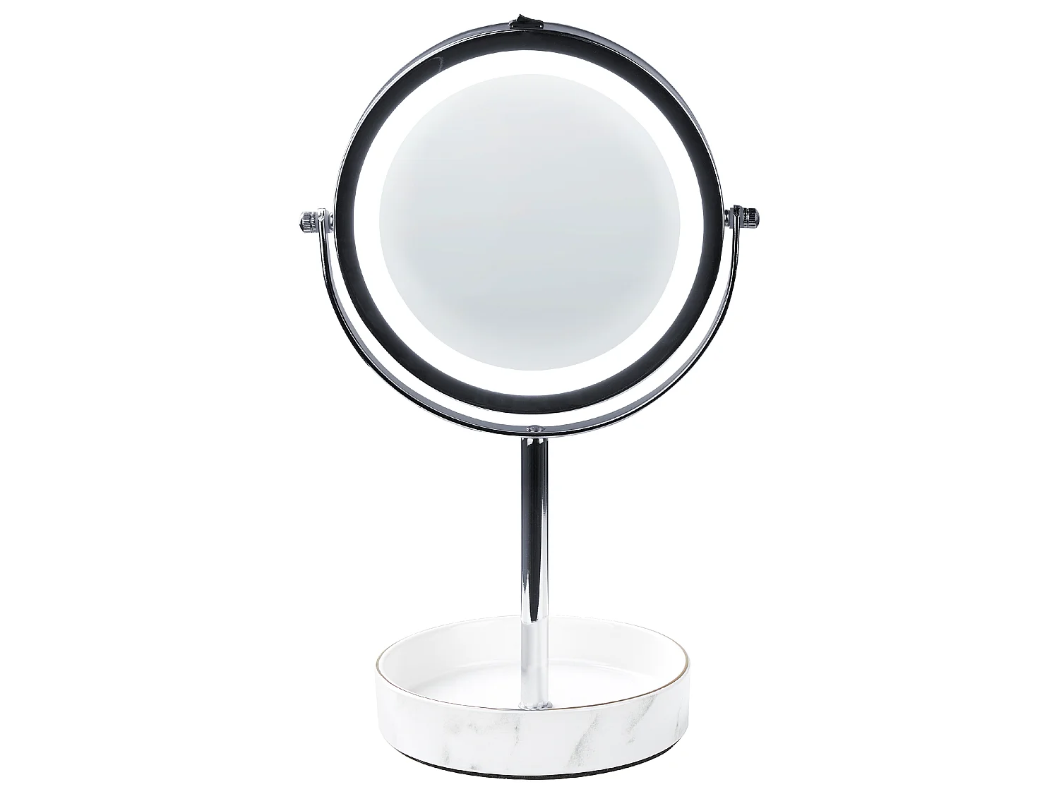 Kosmetikspiegel LED SAVOIE Weiss / Silber