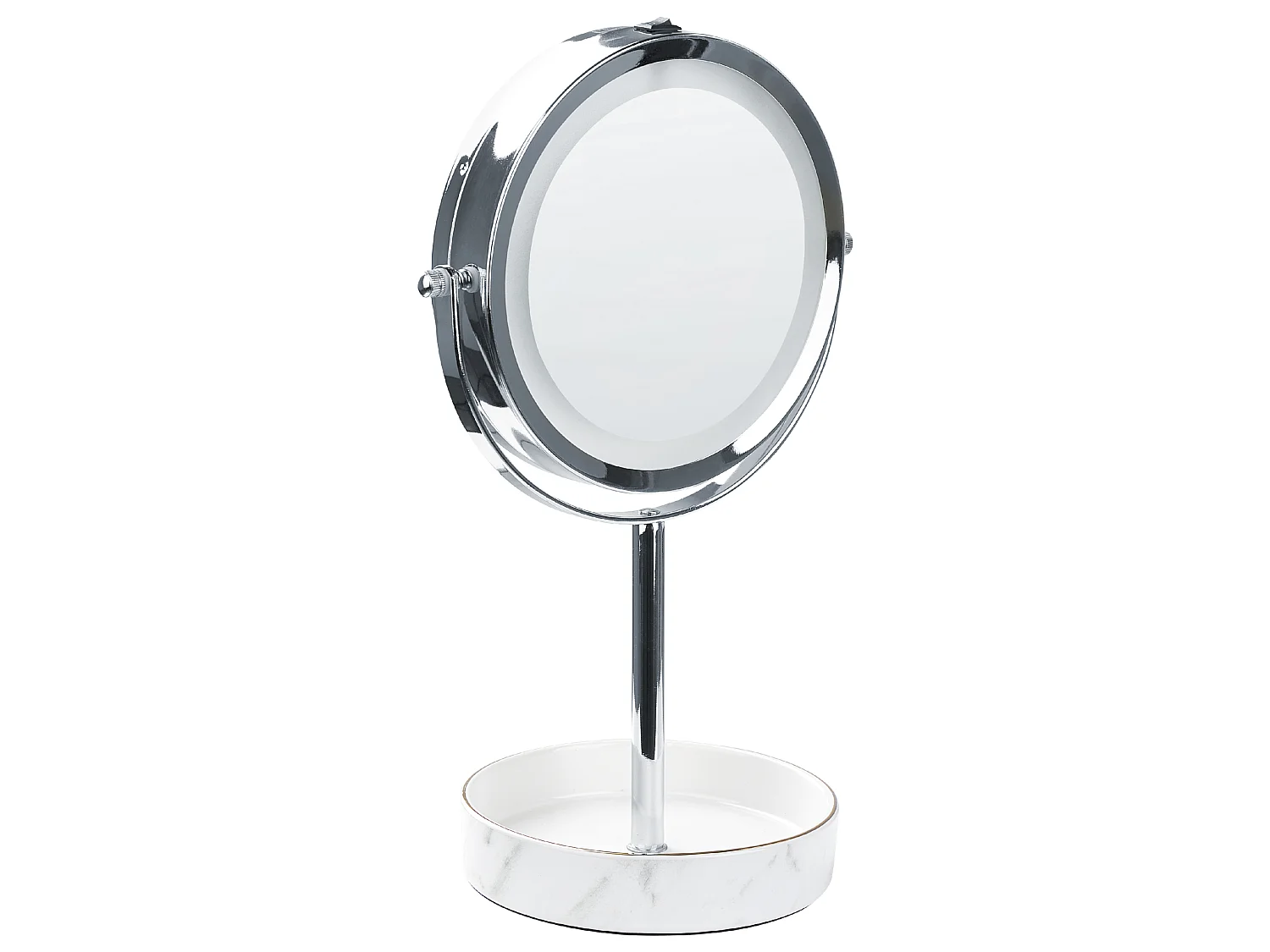 Kosmetikspiegel LED SAVOIE Weiss / Silber