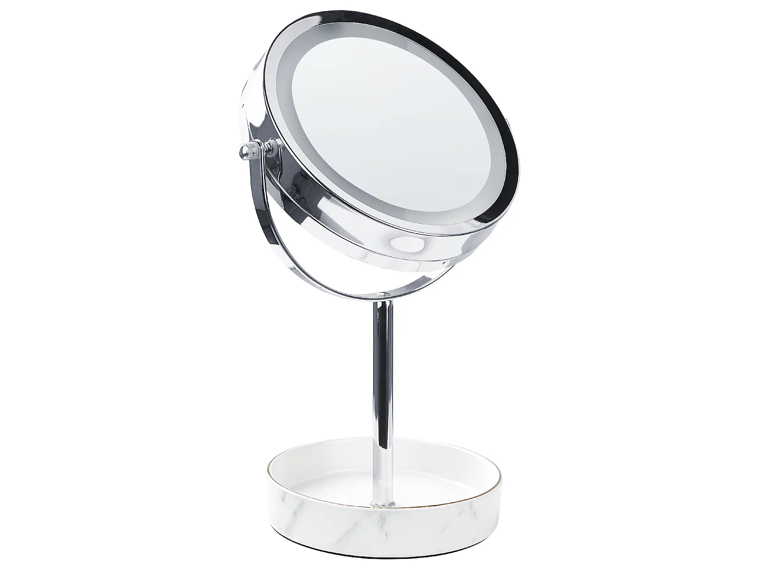 Kosmetikspiegel LED SAVOIE Weiss / Silber