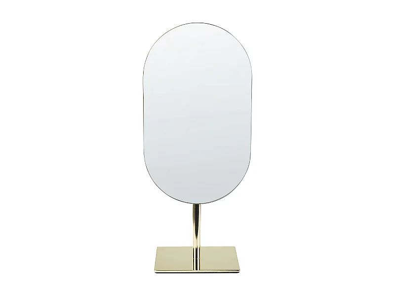 Tischspiegel Schminkspiegel dekorativer Spiegel 16 x 37 cm Gold Cantal