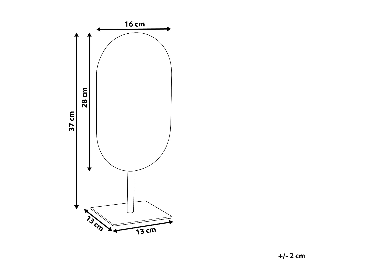 Miroir de table CANTAL Doré