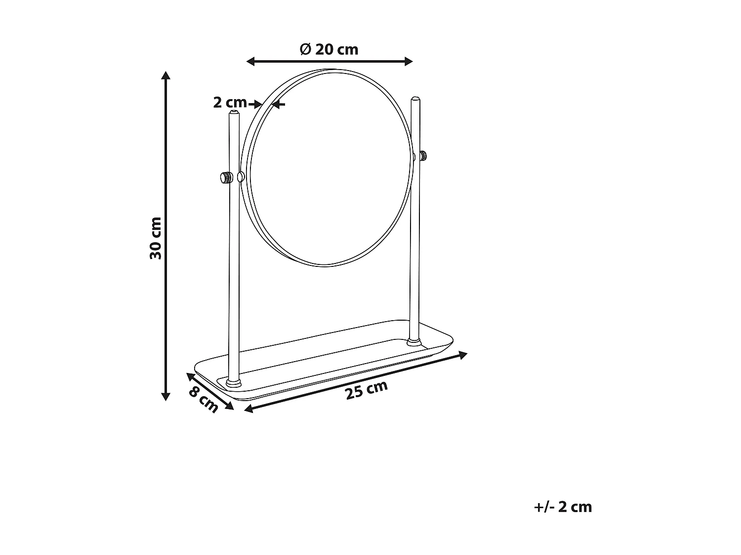 Make-up spiegel FINISTERE Goud