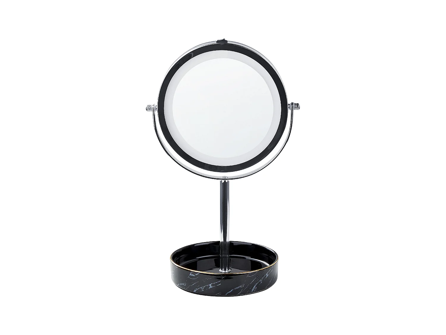 Miroir de table LED SAVOIE Noir/argenté