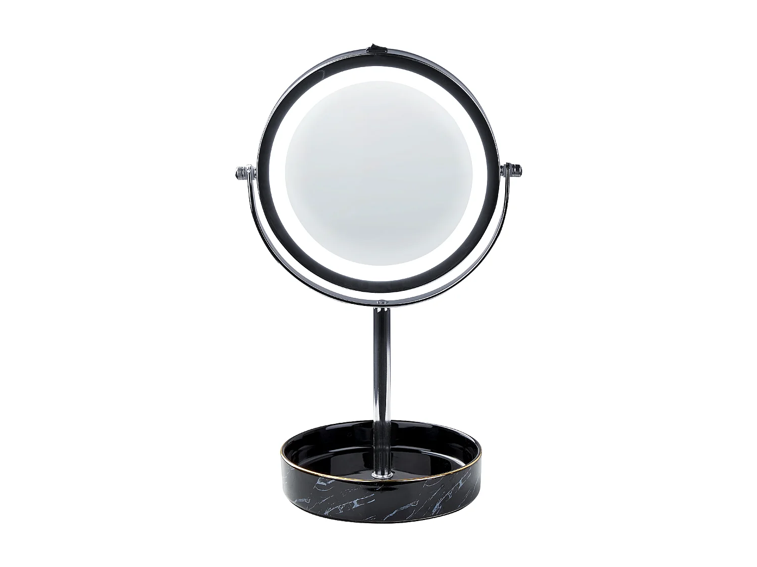 Miroir de table LED SAVOIE Noir/argenté