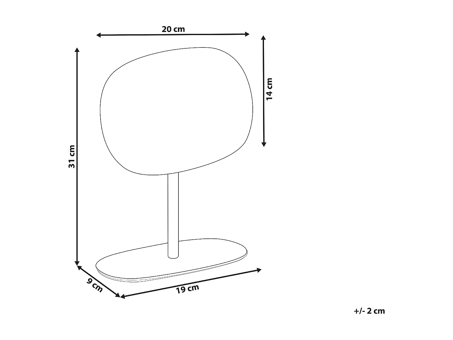 Kosmetikspiegel CHARENTE Gold