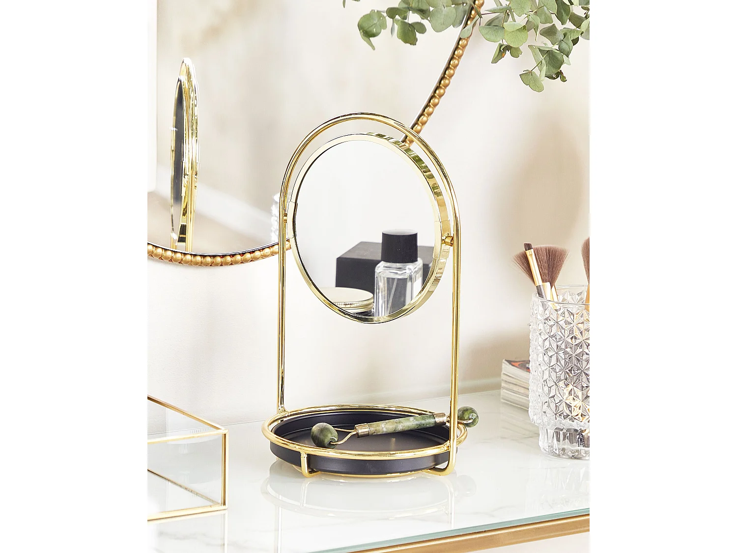 Miroir de table INDRE Doré