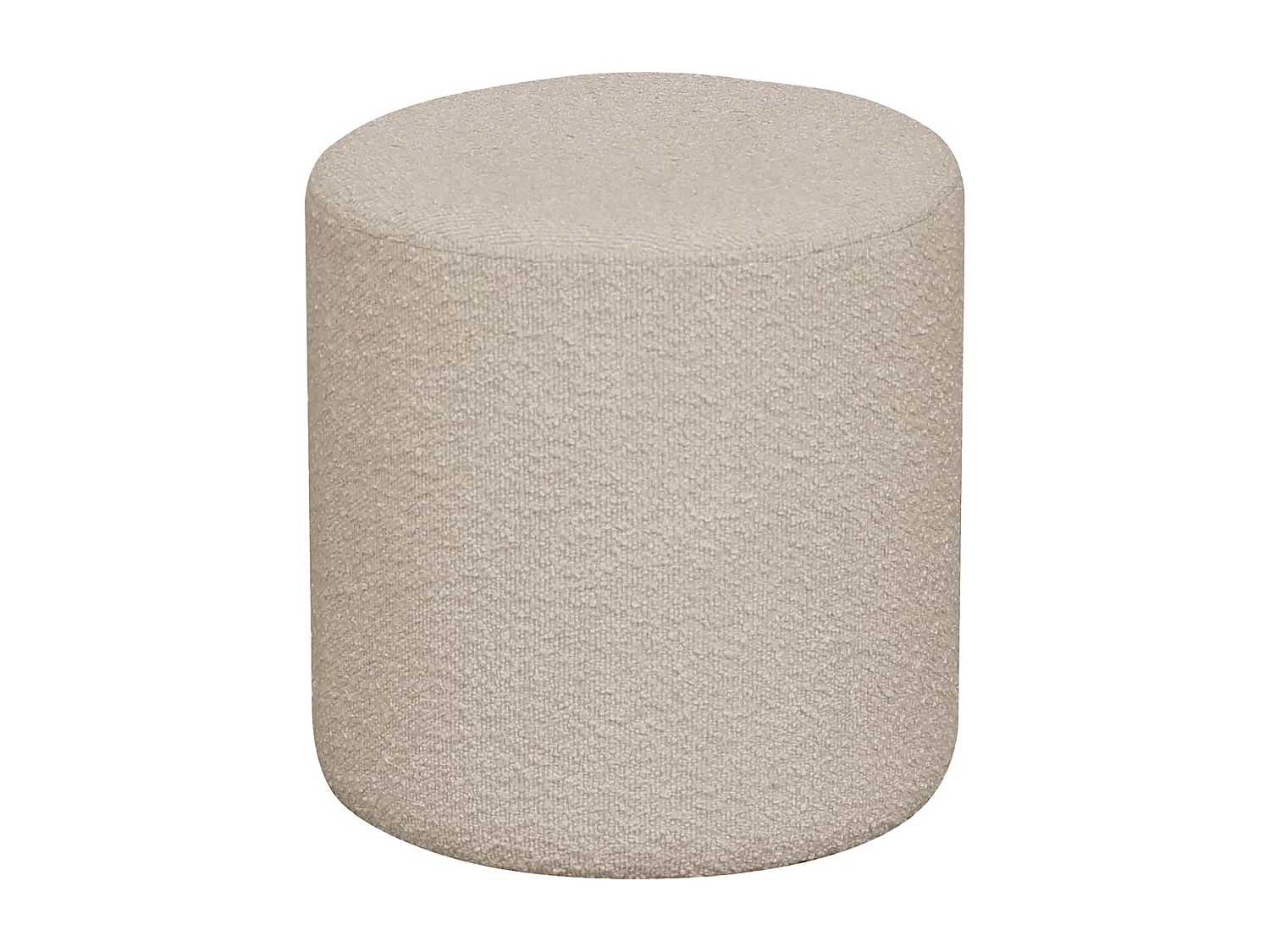 Ejby poef bouclé Ø34cm beige.