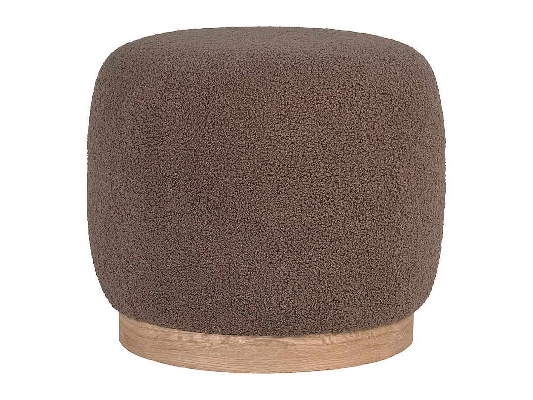 Belfort Pouf bouclé Ø44cm braun.