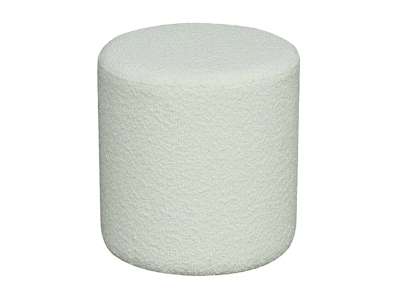 Ejby Pouf bouclé Ø34cm weiß.