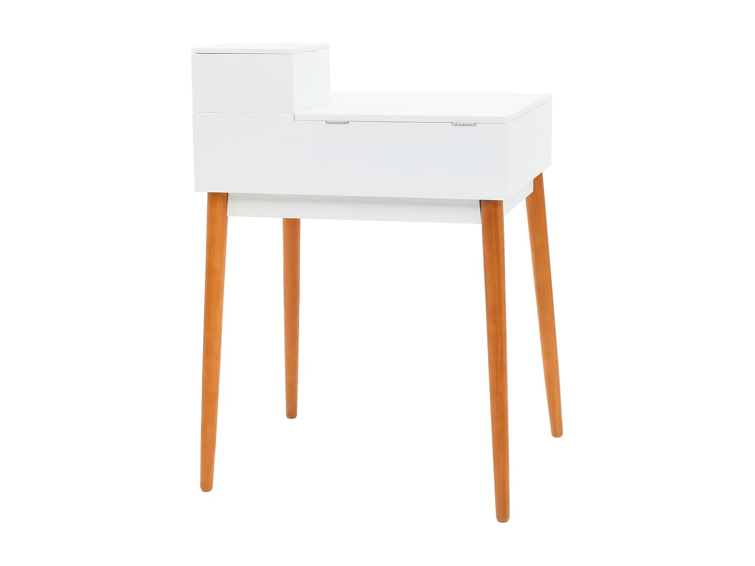 Coiffeuse table de maquillage effet bois blanche 60 x 50 x 86 cm 02_0006395