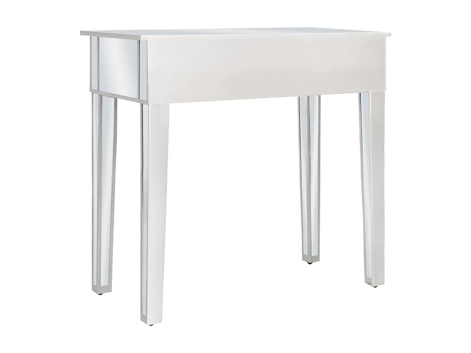 Tocador mesa de maquillaje muebles de diseño muebles de dormitorio espejo 80 x 38 x 76 cm con MDF y taburete de cristal 02_0006380