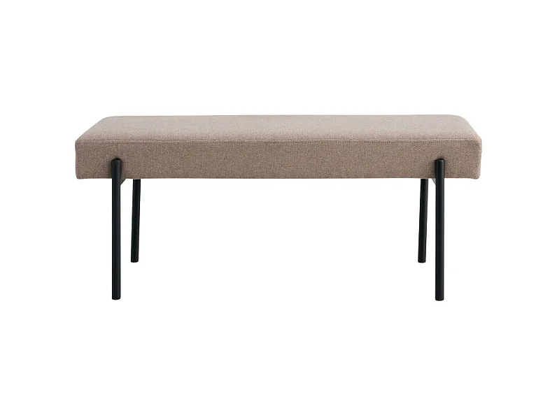 Swindon  - Banc en tissu et métal L100cm - Taupe