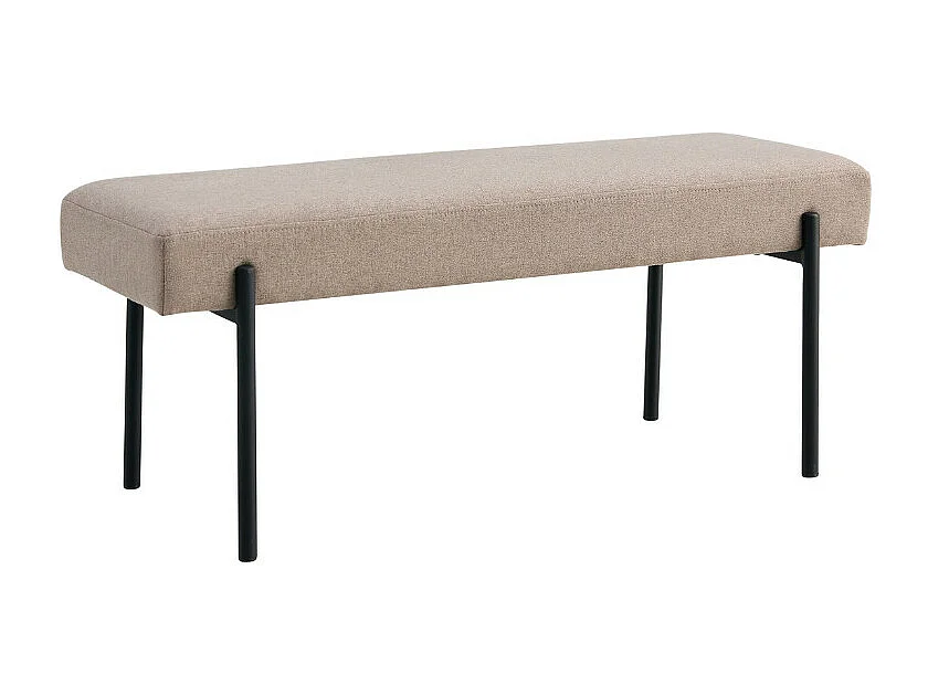 Swindon  - Banc en tissu et métal L100cm - Taupe