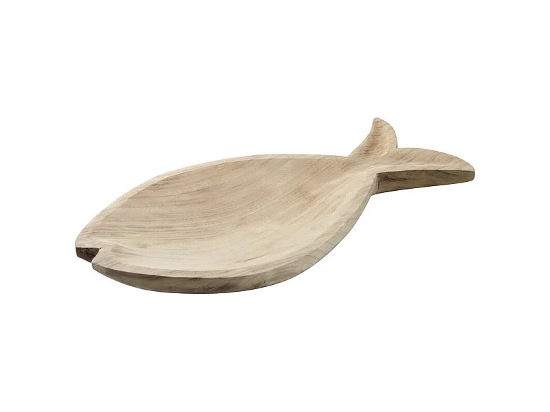 Corbeille poisson en paulownia