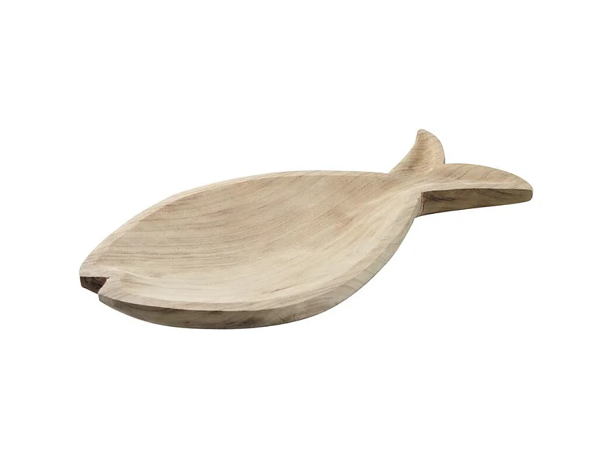 Corbeille poisson en paulownia