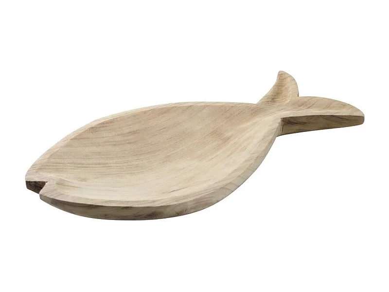 Corbeille poisson en paulownia