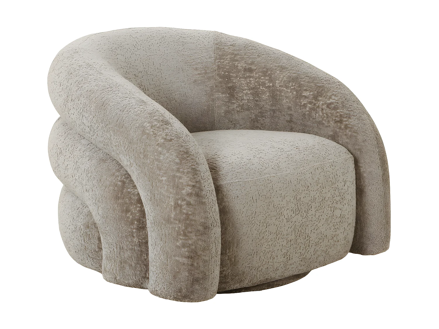 Valletta - Fauteuil vintage pivotant - Taupe